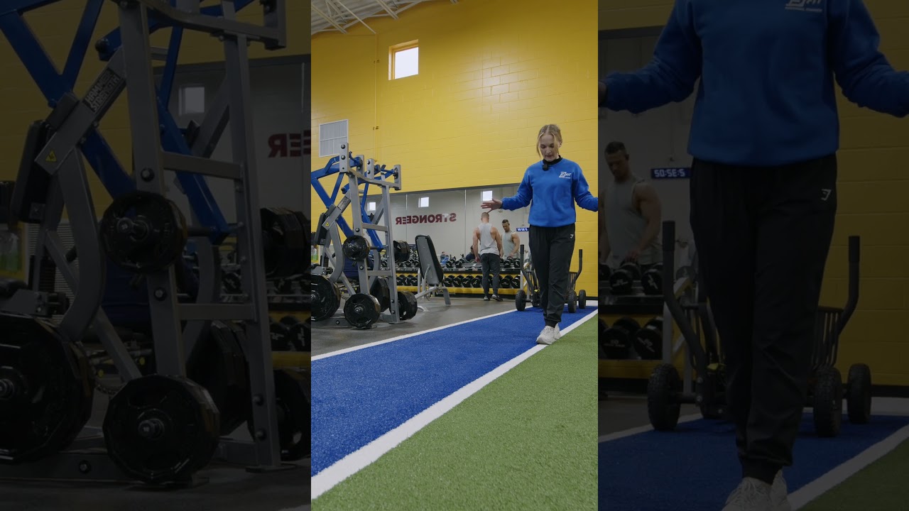 Improve your balance with this tandem walk.#joinbfit #evansville #newburgh #personaltraining