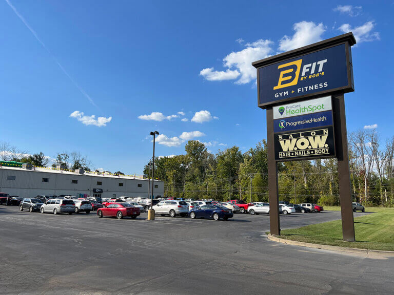 Evansville west gym fitness sign