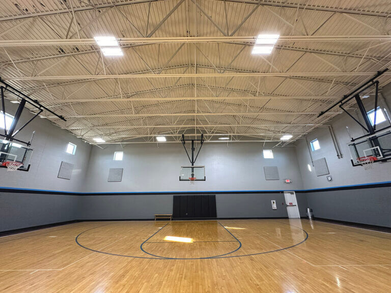 Indoor basketball court gym Evansville, IN