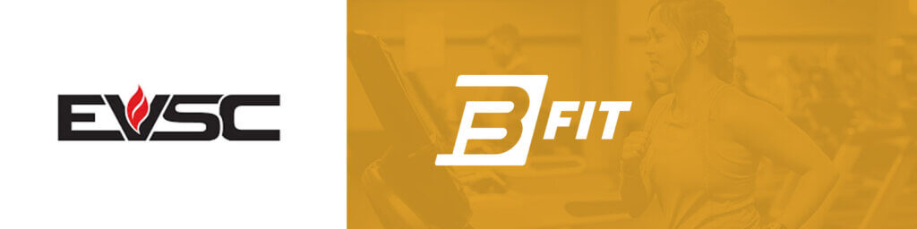 EVSC B Fit logo on orange background