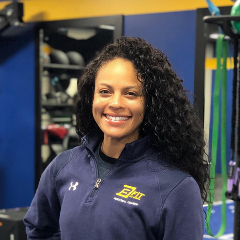 Personal training Macey Gunther in turf area at BFit Gym