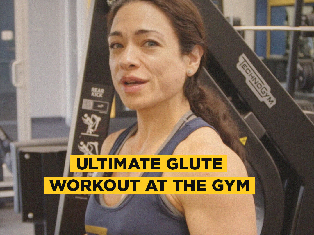 Personal trainer at gym talking ultimate glute workout