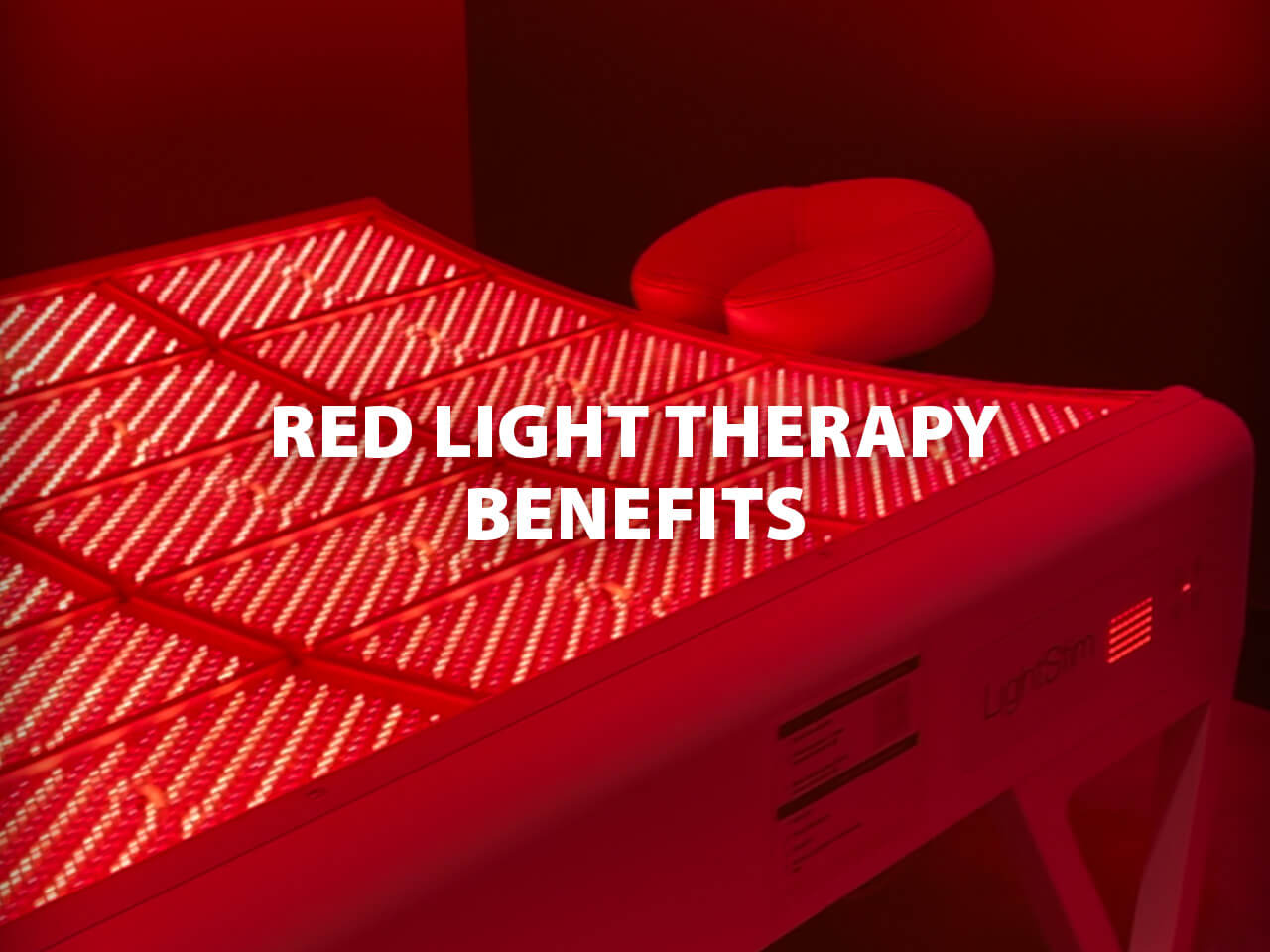 Red light therapy bed at modern gym